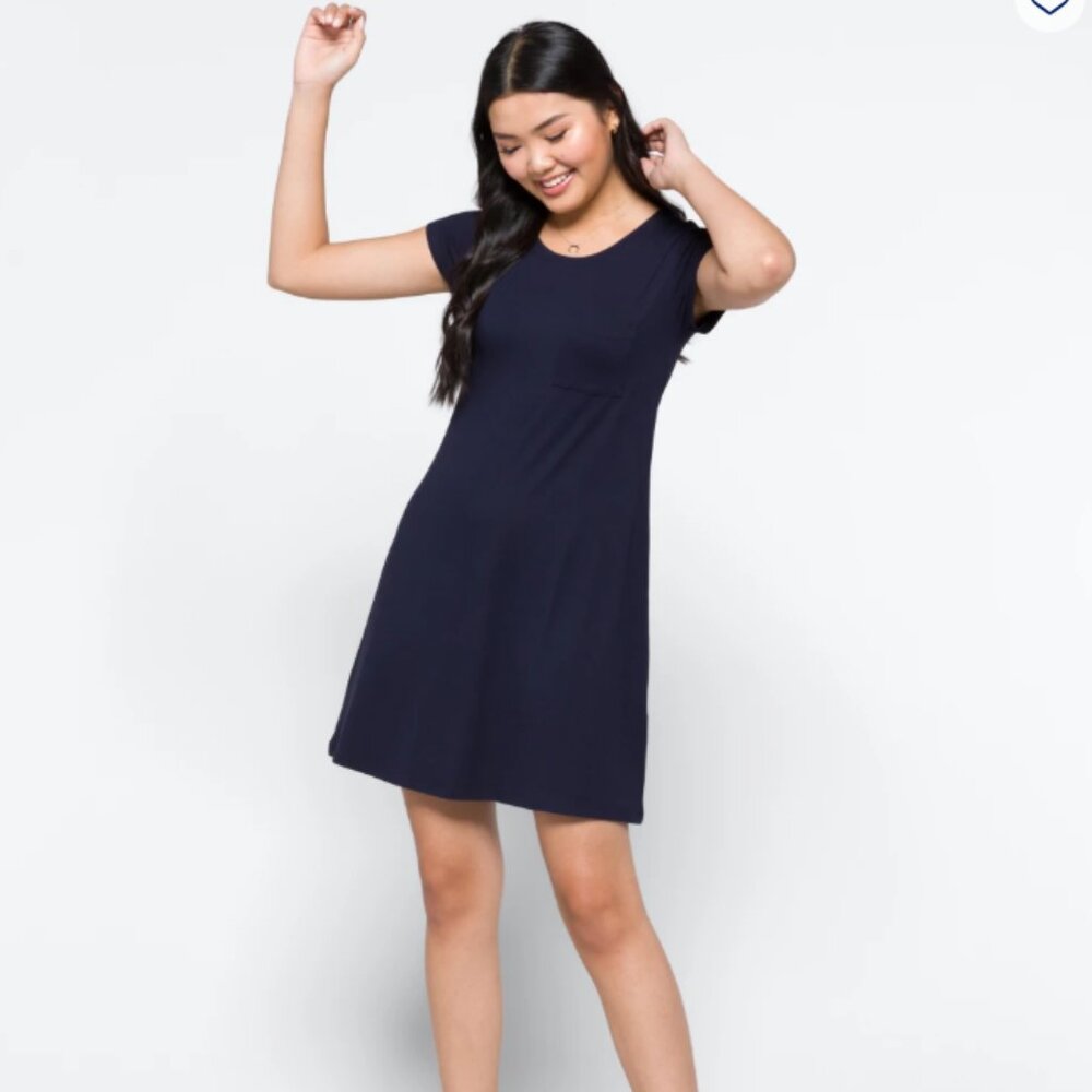 T-Shirt Dress - Navy, Size M